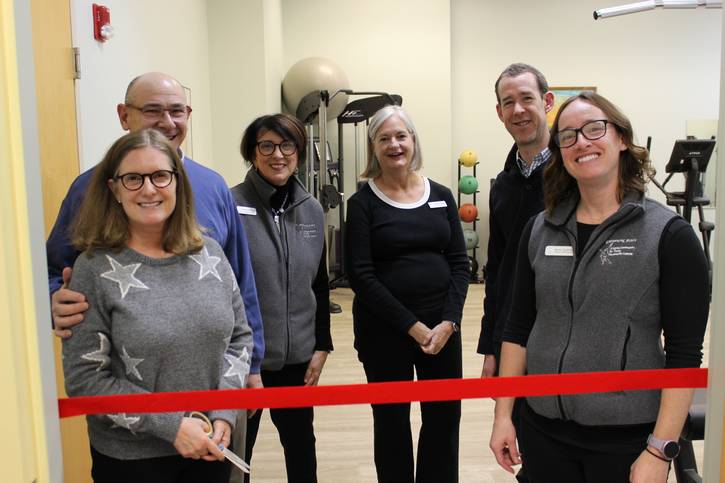 L-R: Karen Lipman Steiger, Daniel Steiger, Gathering Place CEO Michele Seyranian, Suzette Young, Stephen Cerne, and Sandy Conochan.